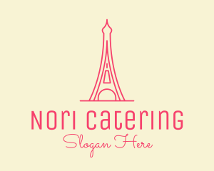 Pink Eiffel Tower  logo design