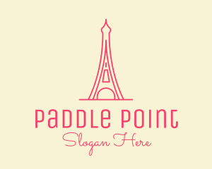 Pink Eiffel Tower  logo design