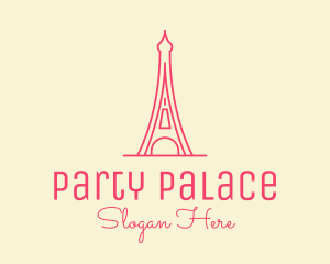 Pink Eiffel Tower  logo design