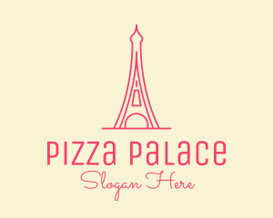 Pink Eiffel Tower  logo design