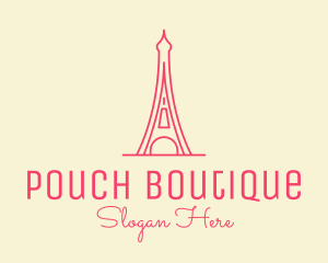 Pink Eiffel Tower  logo design