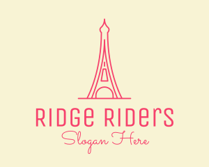 Pink Eiffel Tower  logo design