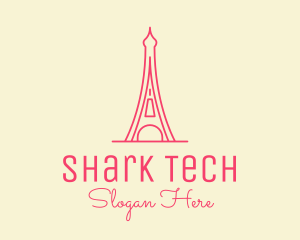 Pink Eiffel Tower  logo design