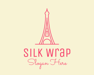 Pink Eiffel Tower  logo design