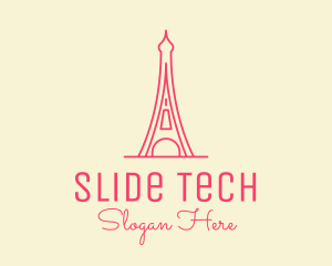 Pink Eiffel Tower  logo design