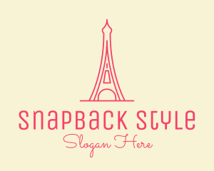 Pink Eiffel Tower  logo design