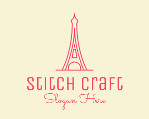 Pink Eiffel Tower  logo design