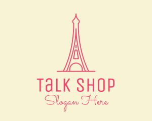 Pink Eiffel Tower  logo design