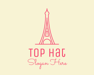 Pink Eiffel Tower  logo design