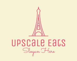 Pink Eiffel Tower  logo design