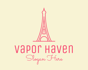 Pink Eiffel Tower  logo design