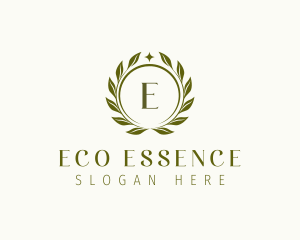 Eco Floral Wreath logo design