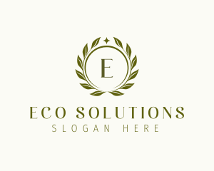 Eco Floral Wreath logo design