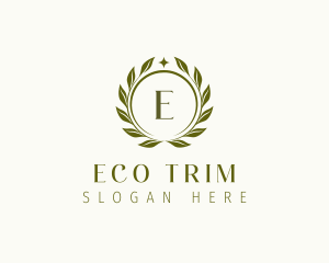 Eco Floral Wreath logo design