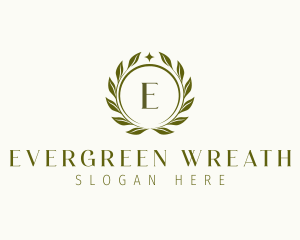 Eco Floral Wreath logo design