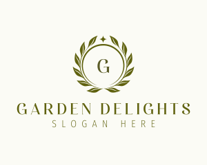 Eco Floral Wreath logo design