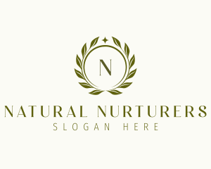 Eco Floral Wreath logo design