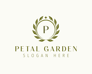 Eco Floral Wreath logo design