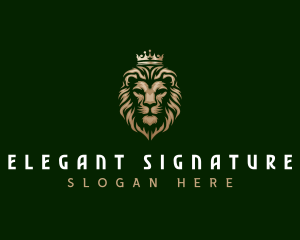 Elegant Lion Royalty logo design