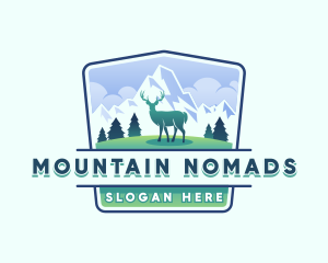 Wildlife Mountain Deer logo design