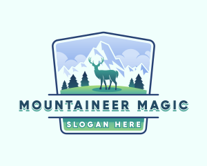 Wildlife Mountain Deer logo design