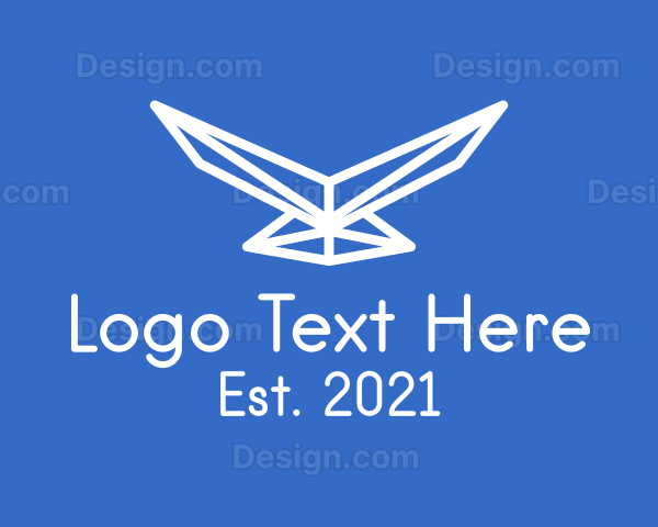 Geometric Bird Wings Logo