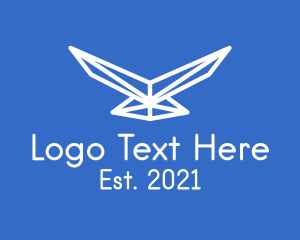 Geometric Bird Wings logo