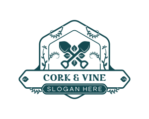 Vine Garden Shovel logo design