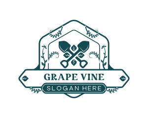 Vine Garden Shovel logo design