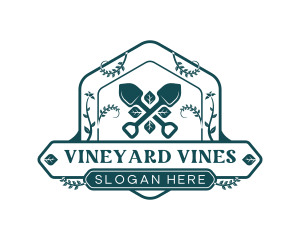 Vine Garden Shovel logo design