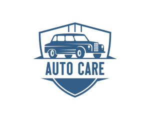 Car Care Sedan Shield logo design