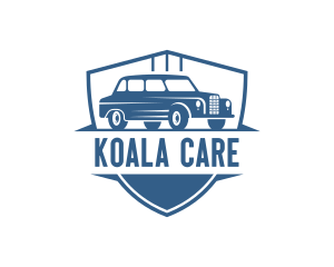 Car Care Sedan Shield logo design