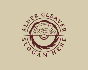 Circular Saw Log Woodcutter logo