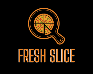 Sliced Pan Pizza logo design