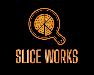 Sliced Pan Pizza logo design