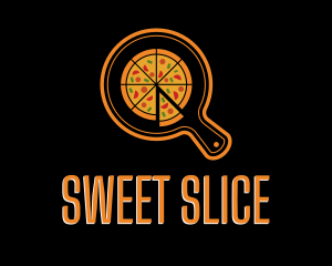 Sliced Pan Pizza logo design