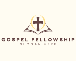 Religious Bible Cross logo