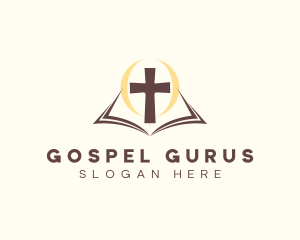 Religious Bible Cross logo