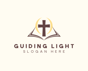 Religious Bible Cross logo design