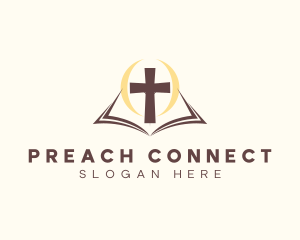 Religious Bible Cross logo design