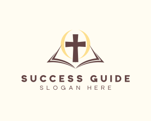 Religious Bible Cross logo