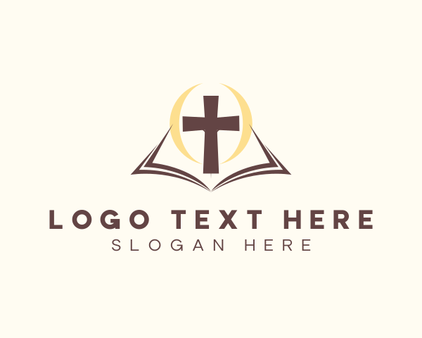 Religious Bible Cross logo