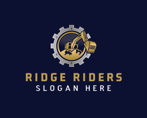 Miner Excavator Digger logo design