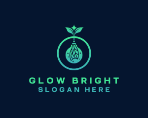 Leaf Light Bulb logo