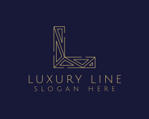 Elegant Geometric Letter L logo design