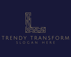 Elegant Geometric Letter L logo