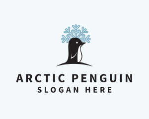 Winter Snow Penguin  logo design