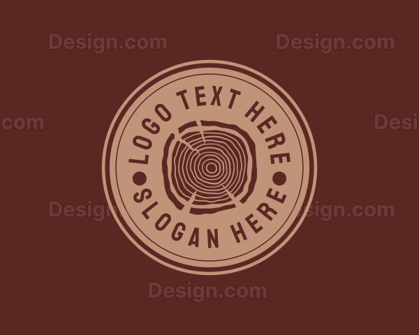 Wood Lumber Log Logo