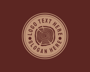 Wood Lumber Log logo