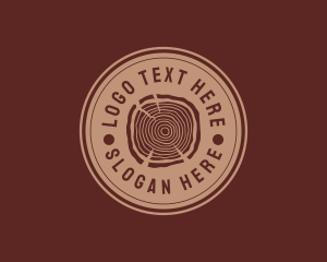 Wood Lumber Log Logo